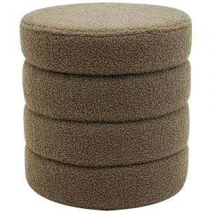 Mobili Rebecca - Pouf avec rangement Rebecca Mobili Bunya 40x37x37 Tissu Polyester mdf Vert Olive Moderne