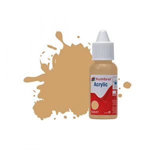 Humbrol Peinture Acrylique NO94 Marron Jaune Mat Flacon Compte-Gouttes, 14 ml