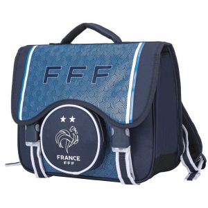 Fff Cartable Scolaire - Equipe de France - Bleu - 2 Compartiments - Bretelles Ajustables
