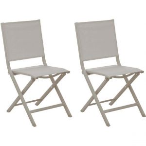 Proloisirs Chaises jardin pliantes en aluminium Thema (Lot de 2)