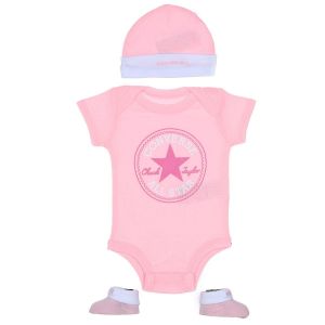 Converse Set body bonnet et boots roses - Taille Mode bébé (6 - 24 mois)