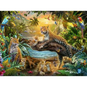 Image de Ravensburger Puzzle 1500 p - léopards dans la jungle