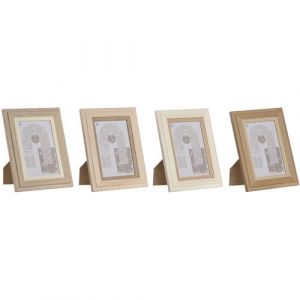 Home ESPRIT Cadre Photo Multicolore Verre Bois MDF Scandinave 13 x 2,8 x 18 cm (4 unités)