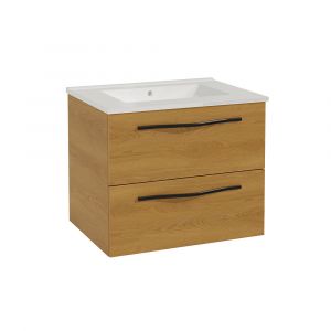 Meuble simple vasque encastrée 60 cm Douglas Bois