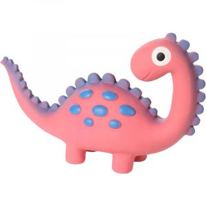 Flamingo Jouet Dinosaure rose en latex hauteur 14.5 cm pour chien