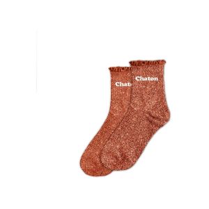 Sud trading Paire De Chaussettes Rouge À Paillettes À Feston Chaton