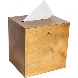 Creative Deco - Boîte pour Enveloppes avec Clé Marron Clair 29 x 25 x 30 cm