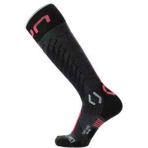 UYN SKI ONE MERINO Socks Women, noir/gris EU 39-40 Chaussettes running hiver