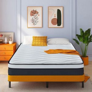 Yidatong - Matelas 90x190 cm - &Eacute;p 23cm - Ressorts ensach&eacute;s - Mousse &agrave; m&eacute;moire de forme - Mousse ondul&eacute;e confortable - Anti-acariens- 7 Zones