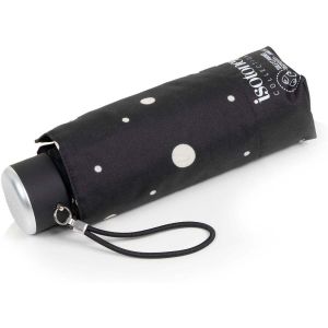 Isotoner Parapluies Parapluie Mini Slim Pois Noir/Jaune