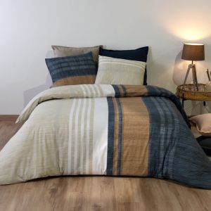 Housse de Couette 240x220 Romane + 2 taies Coton 57 Fils