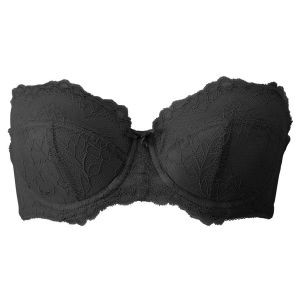 GOSSARD Superboost Lace Strapless Bra - Soutien-gorge de tous les jours - Bandeau - Femme - Noir - 95J (taille fabricant: 36G)