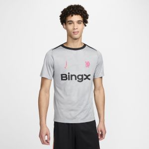 Nike Chelsea T-shirt d'Entra&icirc;nement Dri-FIT Academy Pro Avant-Match 3&egrave;me - Gris/Noir/Rose, pointure X-Small - ['Gris'] - Taille X-Small