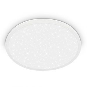BRILONER - Panneau LED à lumière indirecte, ciel étoilé, lumière blanche neutre, lustre salon, lustre chambre, luminaire plafonnier, lustre cuisine, plafonnier salon, 37,5x4,5 cm, blanc