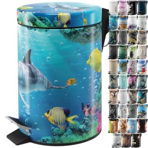 Sanilo Poubelle de Salle de Bain 3L avec système d’abaissement automatique - Dauphin