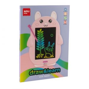 APLI Kids 19958 - Ardoise LCD en forme de lapin, ultralégère, pour dessiner et effacer facilement sans utiliser de papier.