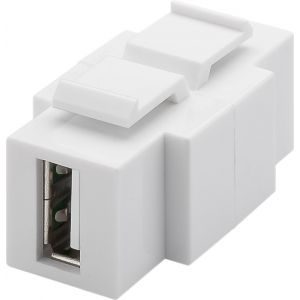Goobay Keystone Module USB, peut &ecirc;tre install&eacute; des deux c&ocirc;t&eacute;s - 16,9 mm de large, prise USB 2.0 (type A)