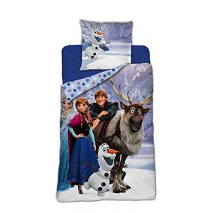Reine des Neiges / Frozen Parure de lit Housse de couette 140 x 200 cm Taie 63 x 63 cm