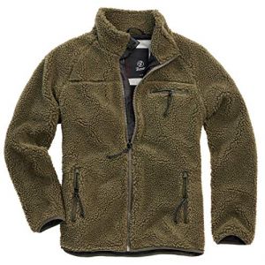 Brandit Teddyfleece Jacket Veste Polaire Teddy, Oliv, M Homme