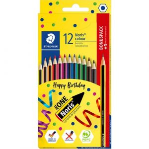 Staedtler Crayon de couleur Noris colour, étui carton 12+1