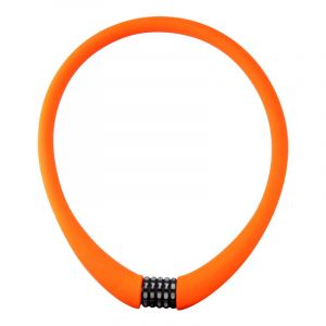 Antivol velo cable a code d22 x 1.00m rangers 100 % silicone orange