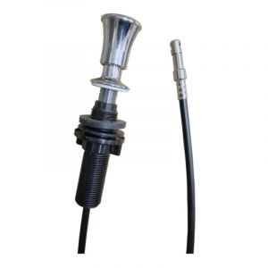 Lira - Tirette en acier inoxydable 304 brillant, câble 560 mm pour bonde évier automatique