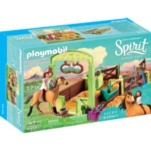 Playmobil Lucky et Spirit avec box - 9478