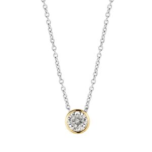 Image de Ti sento Collier Poolside reflections 3845ZY-42 - Collier Argent et oxyde de zirconium serti clos doré Femme