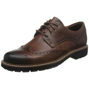 Clarks Batcombe Wing, Derbys Homme, Marron (Dark TanLea), 44 EU