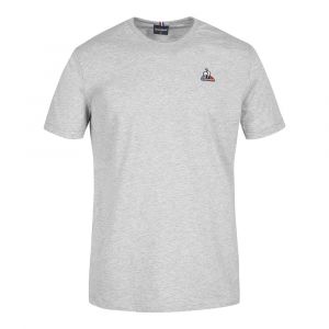 Le Coq Sportif T-shirt droit en coton &agrave; signature brod&eacute;e Gris - Couleur Gris - Taille S