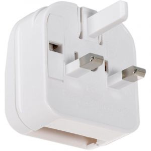 Adaptateur Prise Type c Tête Plate avec Câble Droit à Prise Type g (uk) Blanc