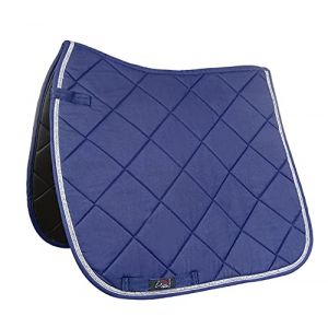 HKM Dressage, Bleu marine B6900: Sacoche anglaise modèle Romy avec paillettes et ouate