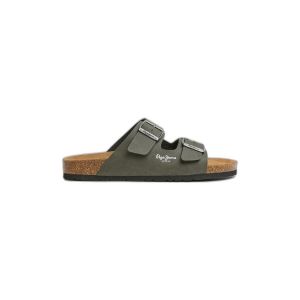 Pepe Jeans Pour homme. Sandales anatomiques Double Chicago vertes