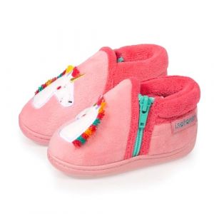 Isotoner Chaussons bottillons zip Bébé Licorne rose
