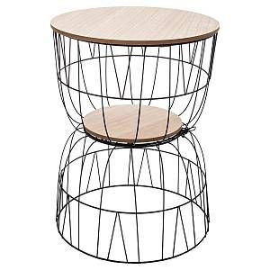 Image de Atmosphera Table d'Appoint Design en Métal "Jumo" 51cm Noir