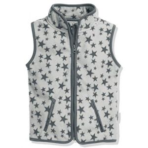 Image de Playshoes Fleece-Weste Sterne Veste sans Manche, Gris (Grau 33), 116 Fille