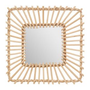 Atmosphera Miroir rotin carré
