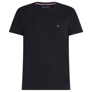 Tommy Hilfiger T-shirt col rond slim stretch Core Noir - Taille XS