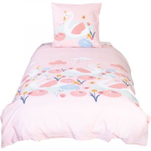 Linnea Parure de lit enfant clara 140x200 cm - Rose poudré