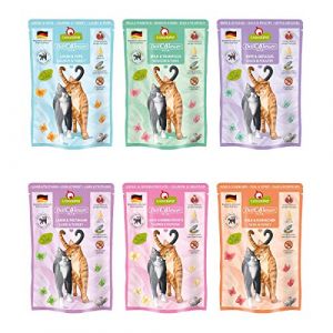 Granatapet Delicatessen Multipack 1 Lot de 6 boîtes de 85 g de Nourriture Humide pour Chats dans Un Paquet d'essai - Aliment Complet sans céréales - Nourriture pour Chat à Haute teneur en Viande et