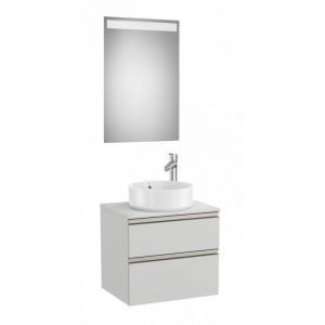 Image de Roca The Gap Pack Pr Lav A Poser 600(Meuble+Miroir) Gris Arct Mat A851531447