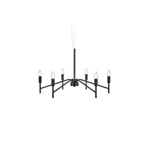 Boutica-design Chandelier Monarch 6x18W E14 Noir
