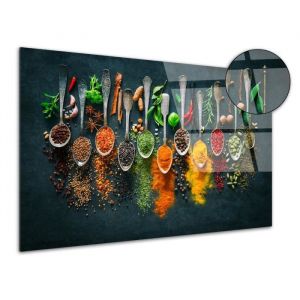 DECLINA, Tableau cuisine Les épices impression sur plexiglas, 80x50 cm