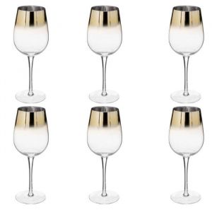 Lot de 6 Verres &agrave; Vin "Arya" 38cl Or