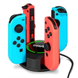 Image de Innoaura Chargeur pour Switch/Switch OLED Manettes Joy-Con, Support de Chargeur 4 en 1 pour NS Switch Joy-Con avec Indication LED