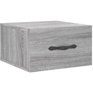 VidaXL Table de chevet murale sonoma gris 35x35x20 cm