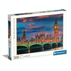 Clementoni Collection The London Parliament 500 pièces, Ville 500-fabriqué en Italie, Puzzle Adulte, 35112, Multicolore, Medium