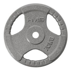 Disque De Musculation - Hms - Thm10 - 10 Kg - Gris - Usage Intensif