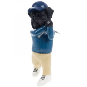 Statue : Chien Golfeur - Amadeus - Noir - R&eacute;sine