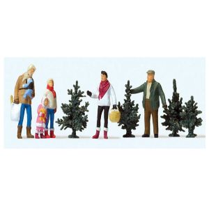 Preiser 10627 - Figurines Achat du sapin de No&euml;l